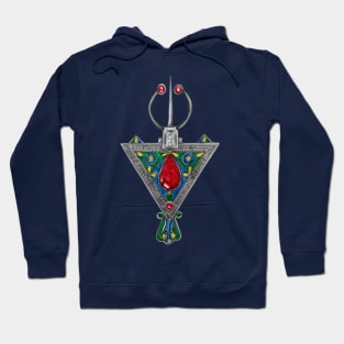 Watercolor Amazigh Fibula - Tazerzit Hoodie